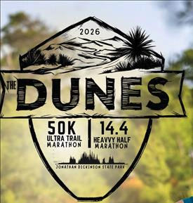 Dunes 50K Ultra and Heavy Half logo on RaceRaves