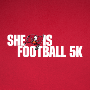 She is Football 5K logo on RaceRaves