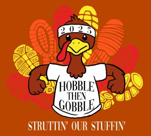 Hobble Then Gobble 5 Miler logo on RaceRaves