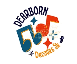 Dearborn Decades 5K logo on RaceRaves