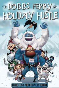 Dobbs Ferry Holiday Hustle 5K logo on RaceRaves