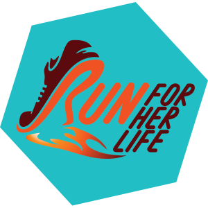 Run for Her Life 5K and Half Marathon logo on RaceRaves