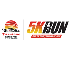 5K Run on the Firestone Grand Prix of St. Petersburg Track logo on RaceRaves