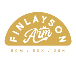 Finlayson Arm 50M, 50K & 28K logo on RaceRaves