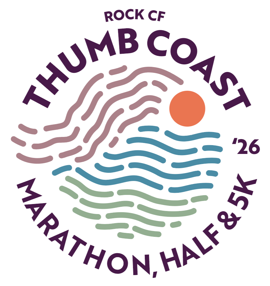 Rock CF Thumb Coast Marathon, Half Marathon & 5K logo on RaceRaves