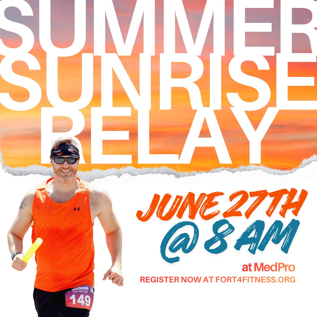 Fort4Fitness Summer Sunrise Relay logo on RaceRaves