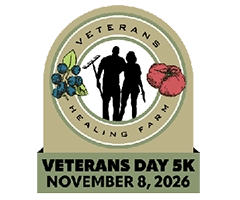 Veterans Healing Farm Veterans Day 5K logo on RaceRaves
