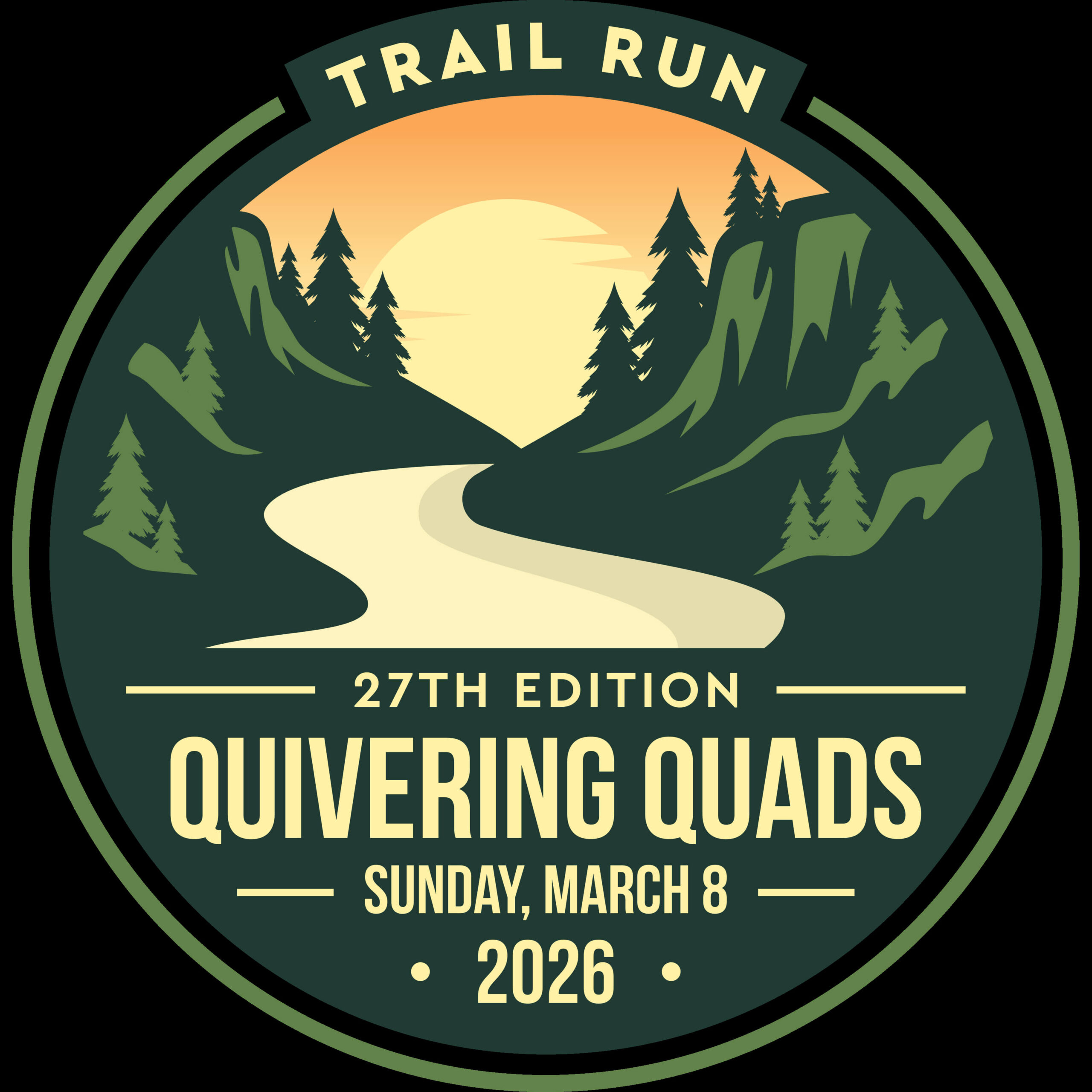 Quivering Quads Trail Run logo on RaceRaves