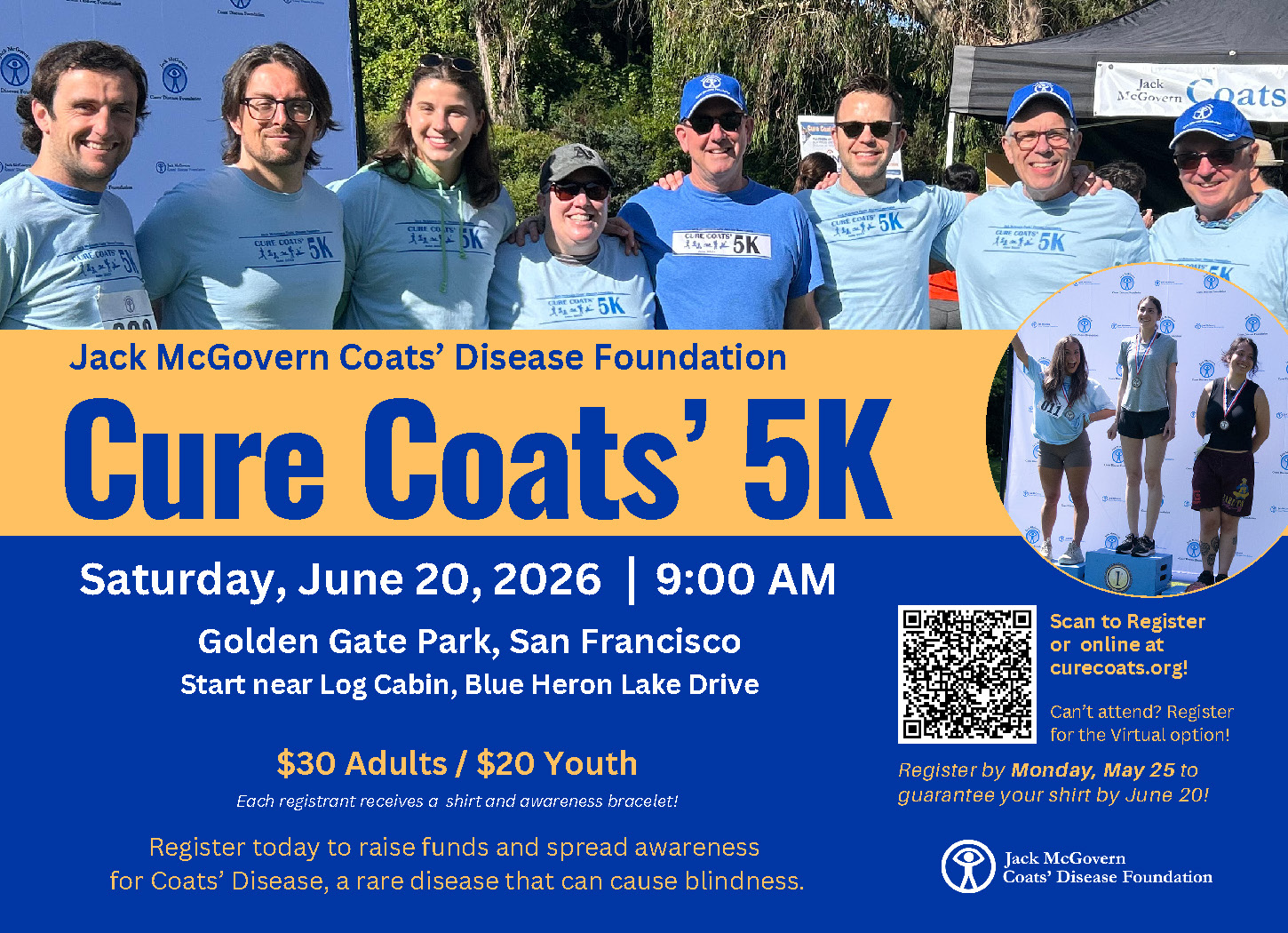 Cure Coats’ 5K logo on RaceRaves