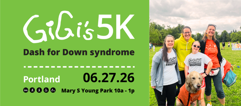 GiGi’s 5K Dash for Down Syndrome Portland logo on RaceRaves
