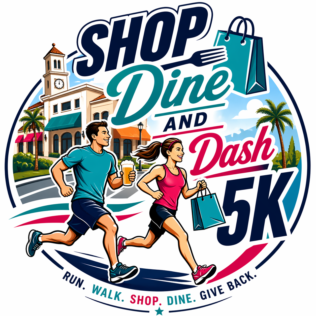 Shop Dine & Dash 5K logo on RaceRaves