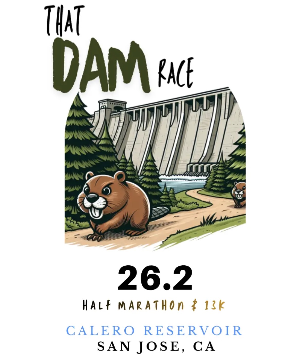 That Dam Race: Calero Reservoir logo on RaceRaves