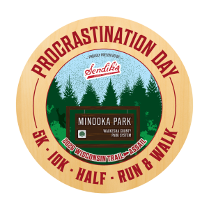 Wisconsin Trail Assail Procrastination Run logo on RaceRaves
