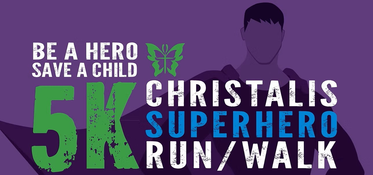 Christalis Superhero 5K Run/Walk logo on RaceRaves