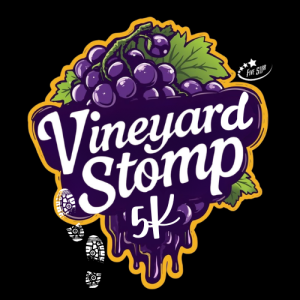 Vineyard Stomp 5K logo on RaceRaves