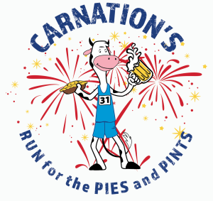 Carnation’s Run for the Pies and Pints 5K logo on RaceRaves