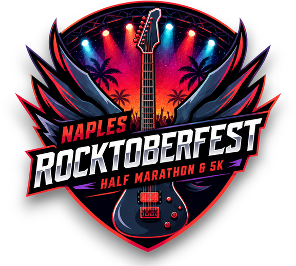Naples Rocktoberfest Half & 5K logo on RaceRaves