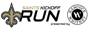 Saints Kickoff Run logo on RaceRaves